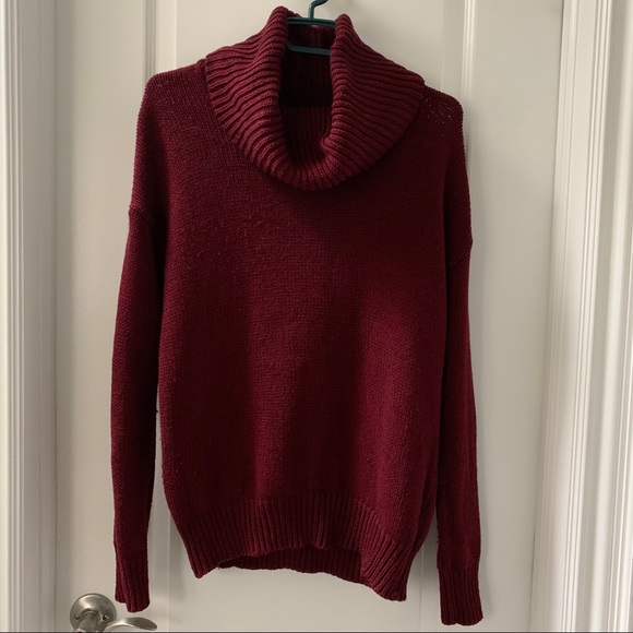 Forever 21 Small Red Sweater w/ Chunky Turtleneck - Picture 2 of 8